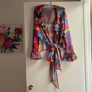 Guess 1988 Vintage never worn wrap around multi color long